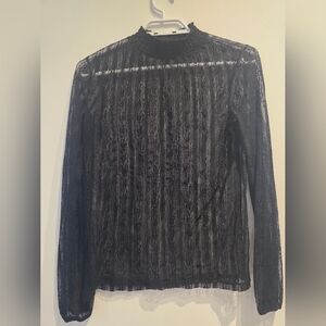 Dynamite Elegant Black Lace Top